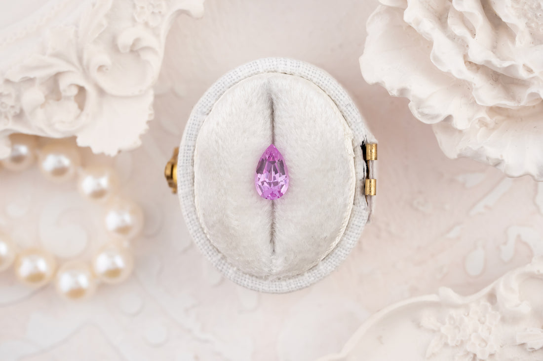 0.95 CT Pear Cut Pink Sapphire - Lavender Creek Gems 