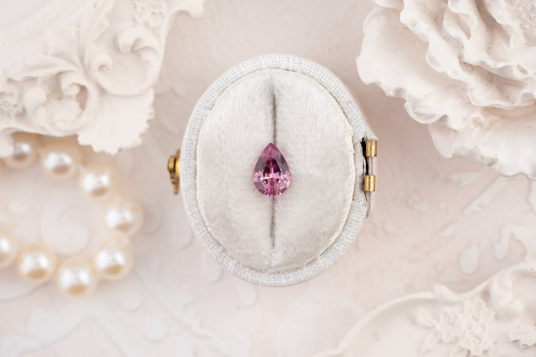 0.93 CT Pear Cut Pink Sapphire - Lavender Creek Gems 