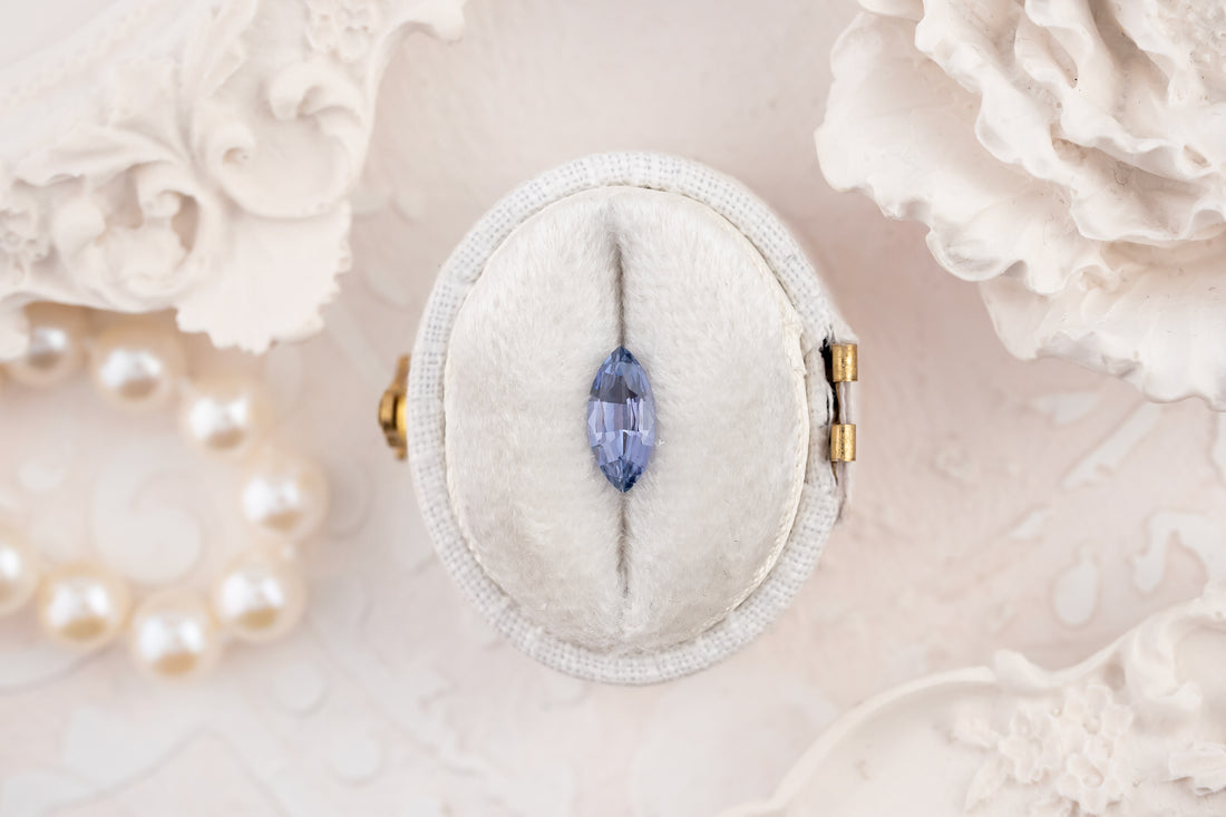 0.85 CT Marquise Cut Blue Sapphire - Lavender Creek Gems 