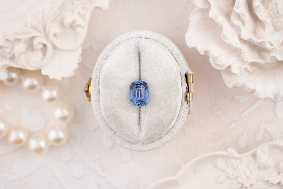 1.45 CT Cushion Cut Cornflower Blue Sapphire - Lavender Creek Gems 