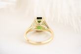 The Weaver Ring - 2.6 CT Emerald Cut Green Tourmaline - Lavender Creek Gems 
