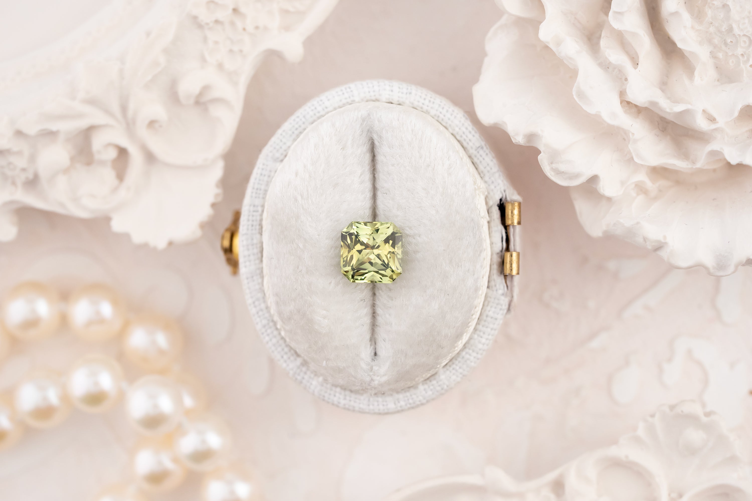 1.51 CT Square Radiant Cut Green Sapphire - Lavender Creek Gems 