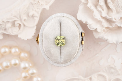 1.51 CT Square Radiant Cut Green Sapphire - Lavender Creek Gems 