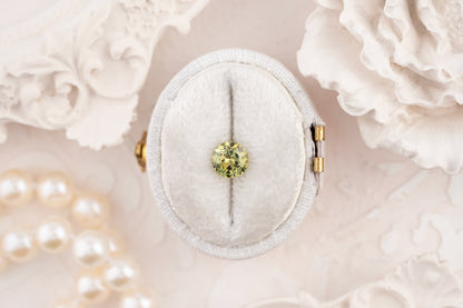 0.81 CT Round Cut Green Montana Sapphire - Lavender Creek Gems 