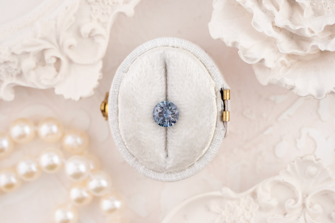 0.88 CT Round Cut Blue Montana Sapphire - Lavender Creek Gems 