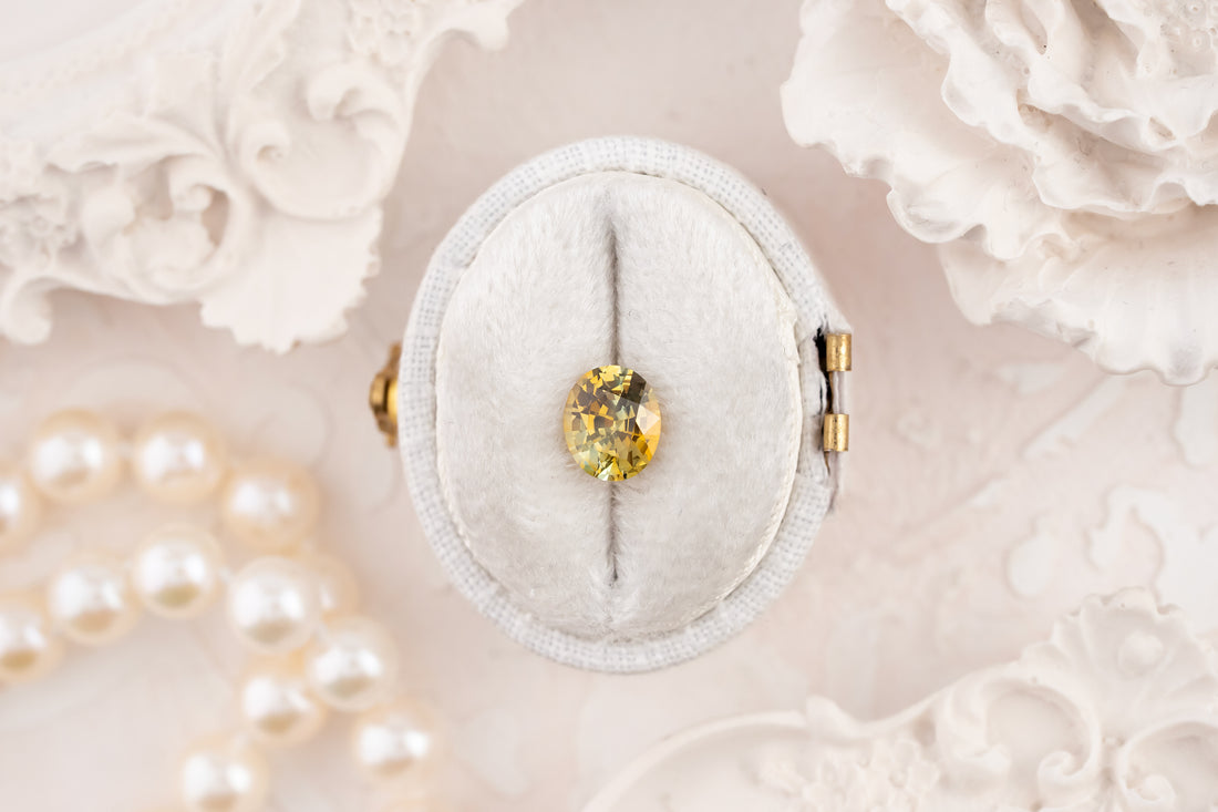 1.37 CT Oval Cut Bicolor Teal Montana Sapphire - Lavender Creek Gems 