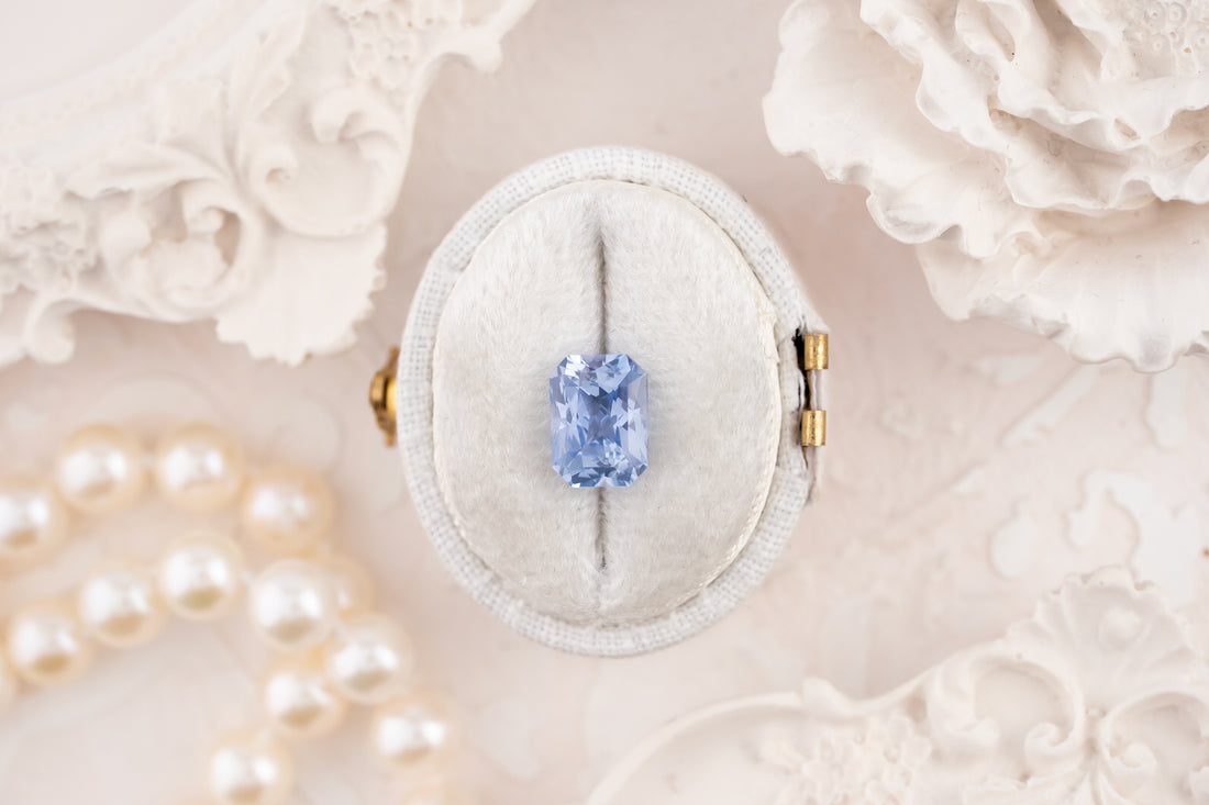 2.5 CT Radiant Light Blue Sapphire - Lavender Creek Gems 