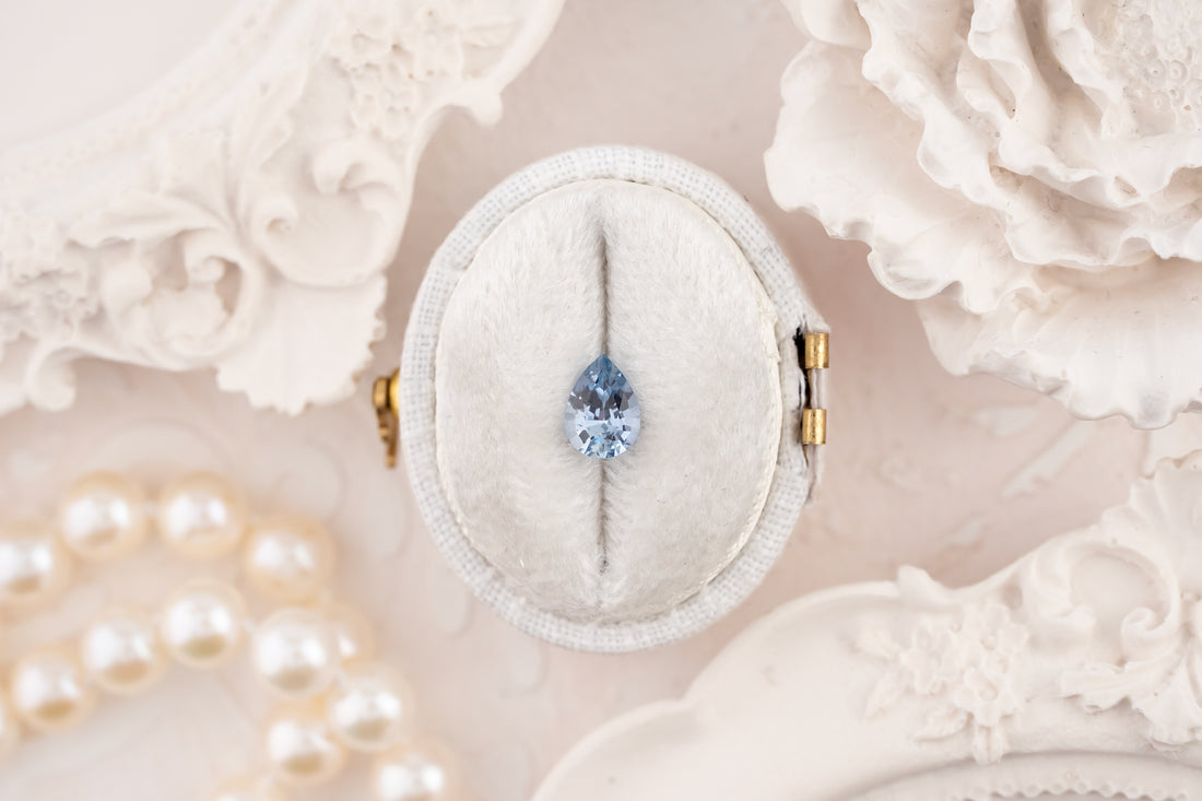 0.72 CT Pear Cut Blue Sapphire - Lavender Creek Gems 