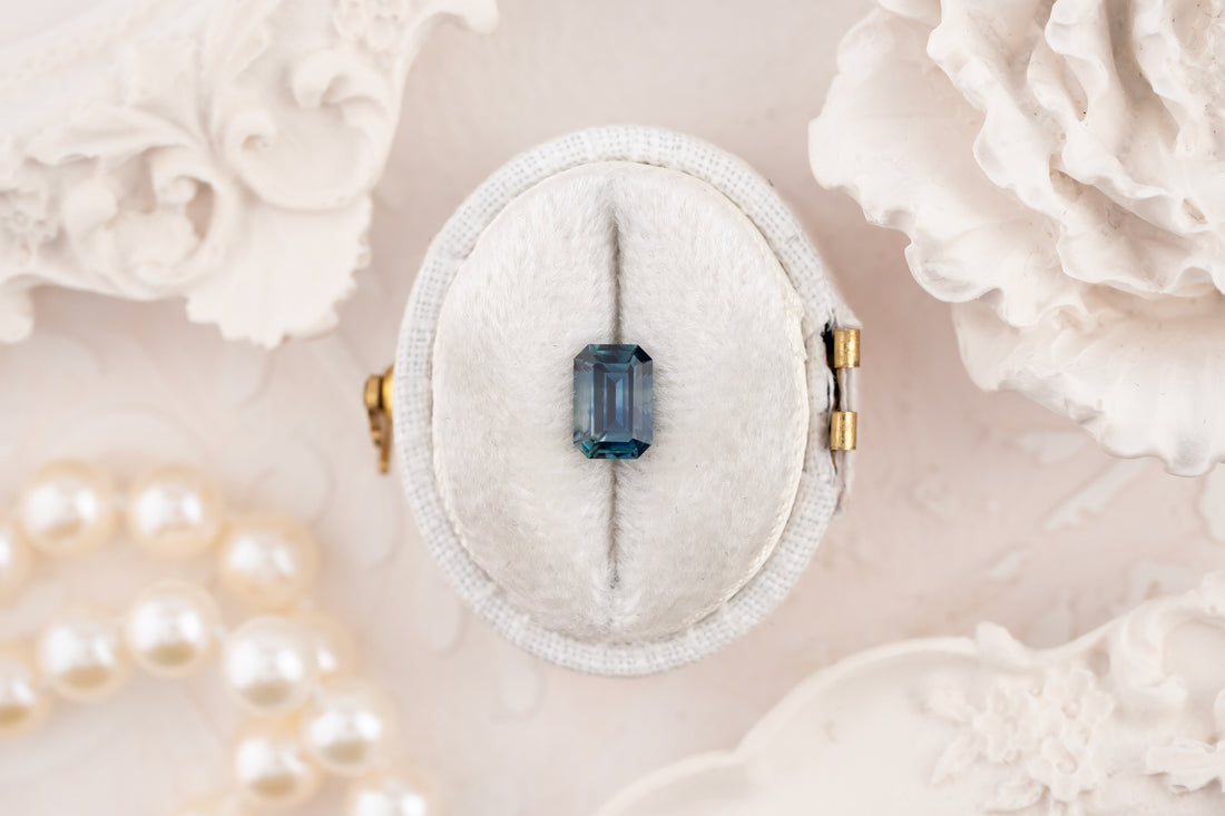 1.10 CT Emerald Cut Blue Montana Sapphire - Lavender Creek Gems 