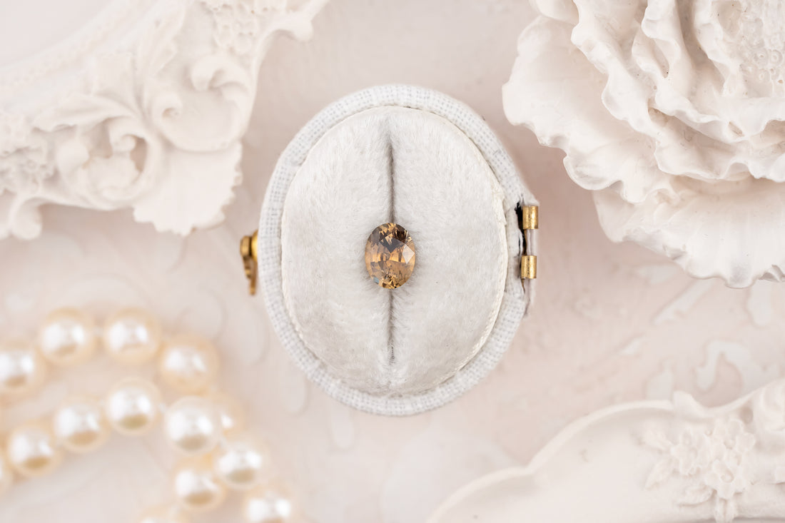 0.92 CT Oval Cut Bicolor Brown Montana Sapphire - Lavender Creek Gems 