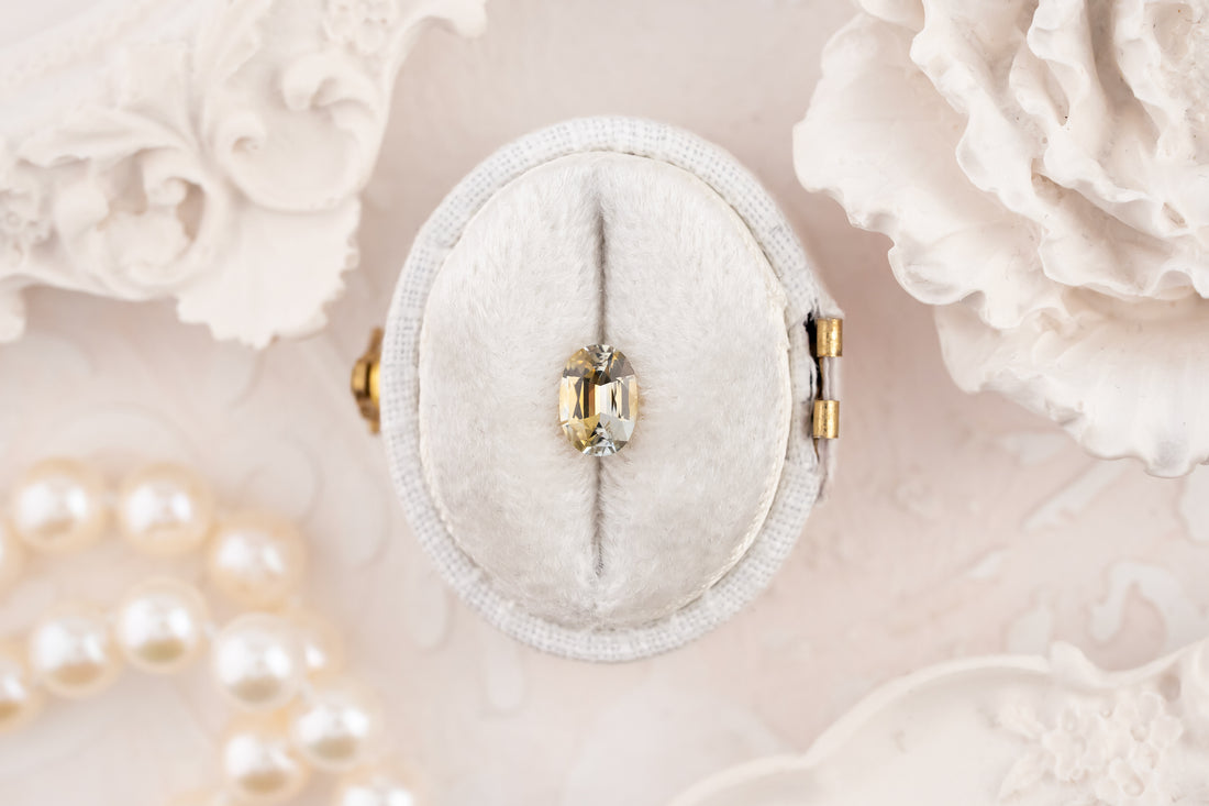 0.81 CT Oval Cut Bicolor Light Blue Montana Sapphire - Lavender Creek Gems 