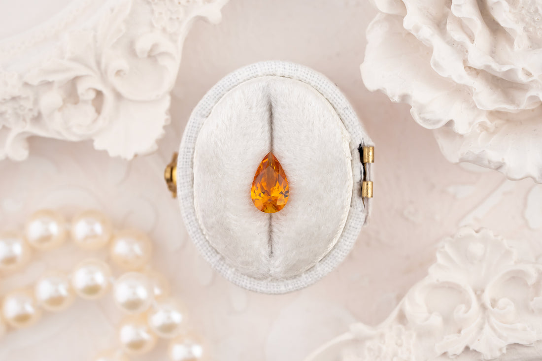 1.1 CT Pear Cut Orange Montana Sapphire - Lavender Creek Gems 