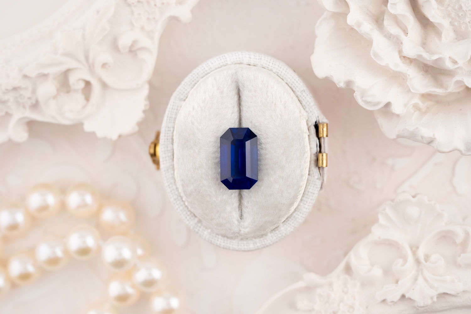 3.2 CT Emerald Cut Royal Blue Sapphire - Lavender Creek Gems 