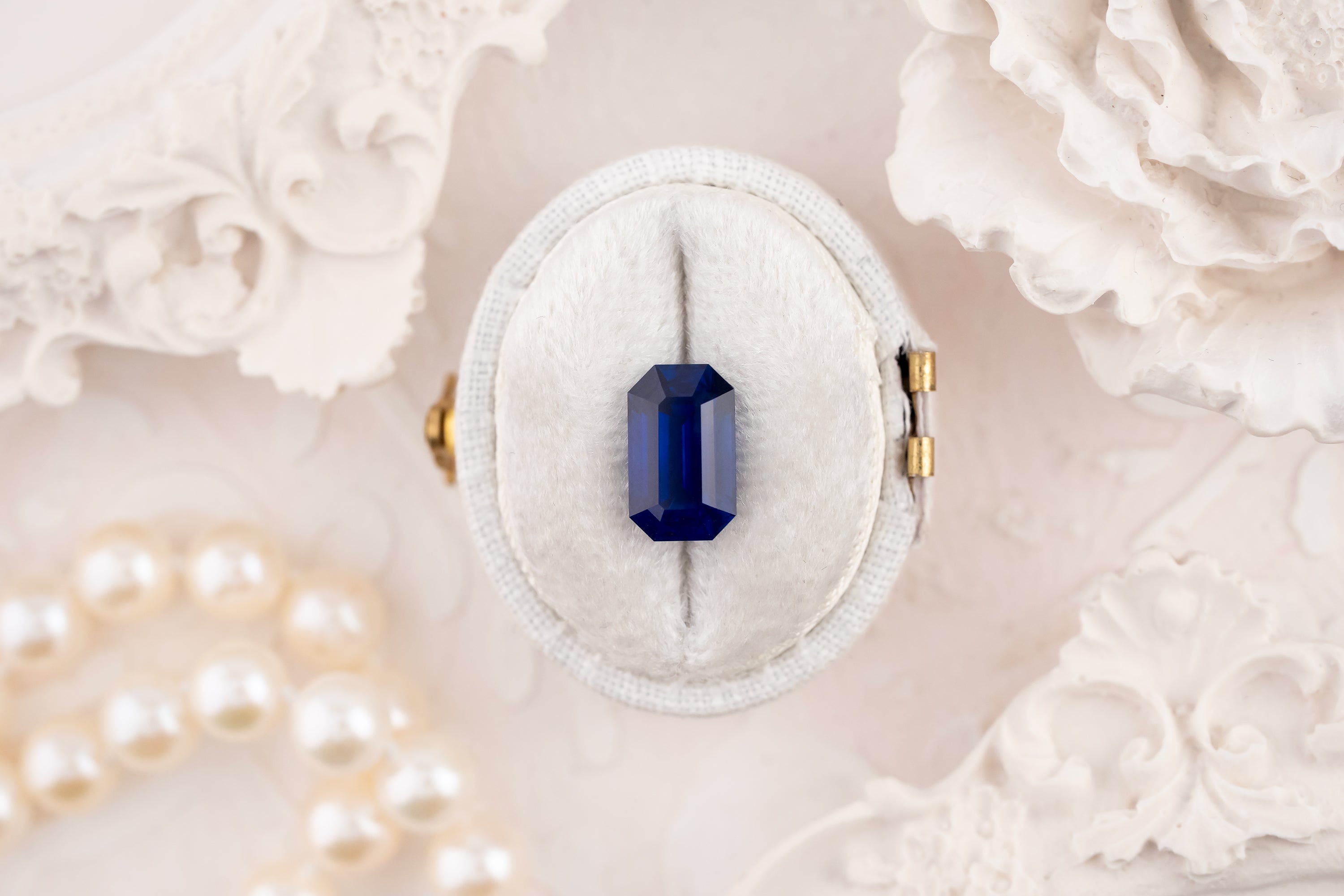 3.2 CT Emerald Cut Royal Blue Sapphire - Lavender Creek Gems 