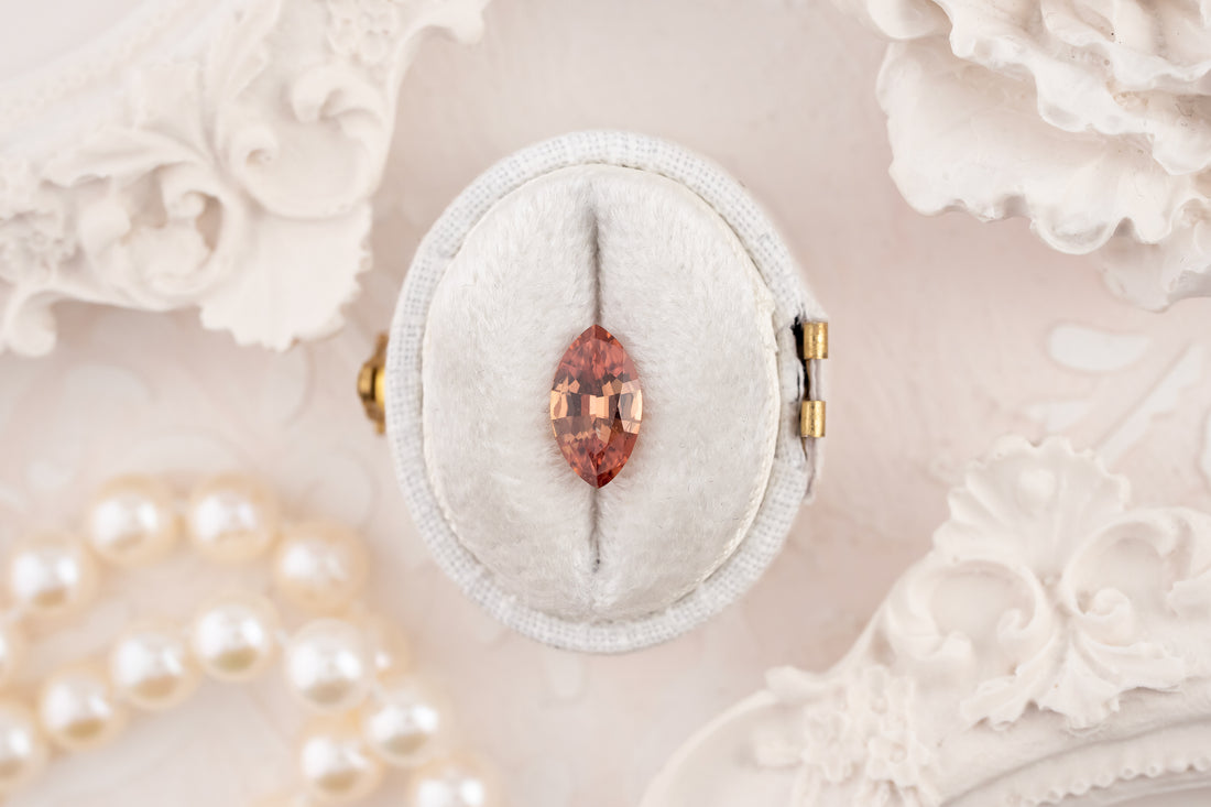 1.51 CT Marquise Brownish Orange Sapphire - Lavender Creek Gems 