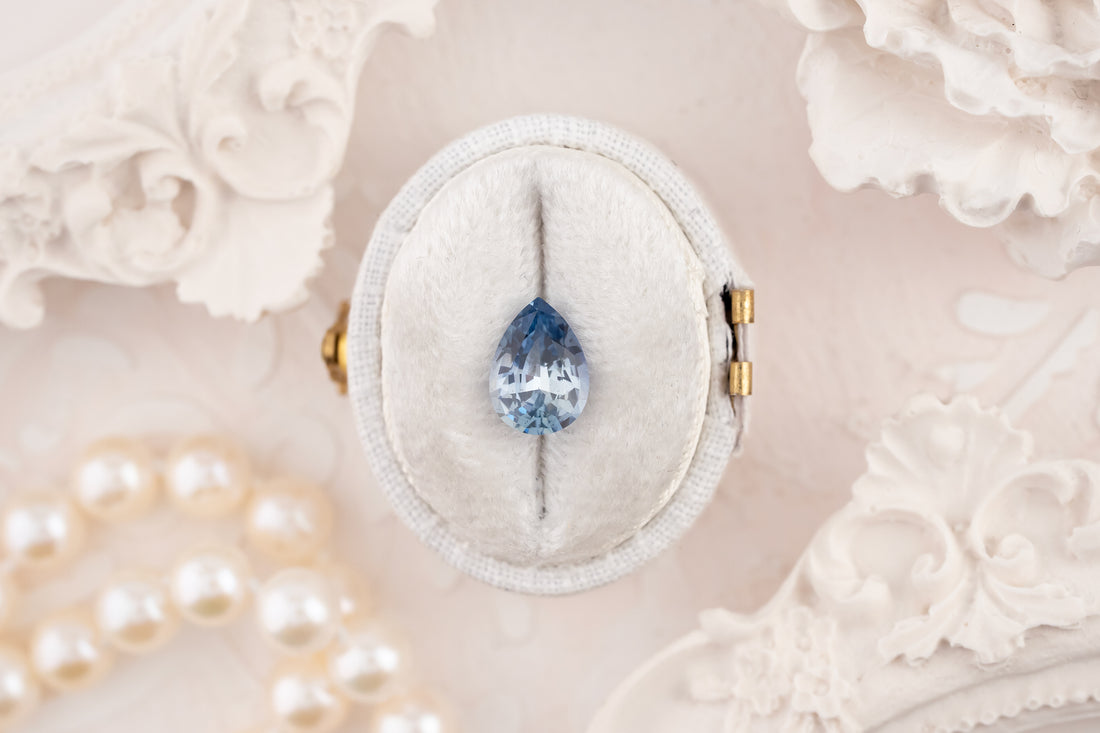 2.01 CT Pear Blue Sapphire - Lavender Creek Gems 