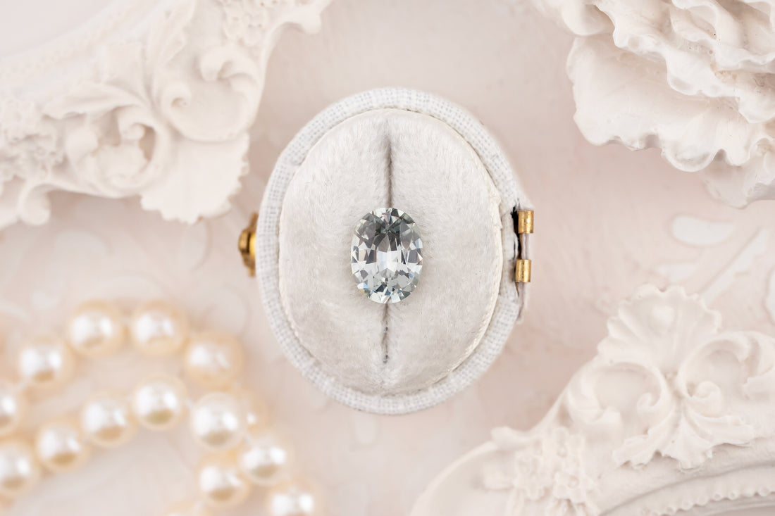 2.53 CT Oval Pastel Green Sapphire - Lavender Creek Gems 