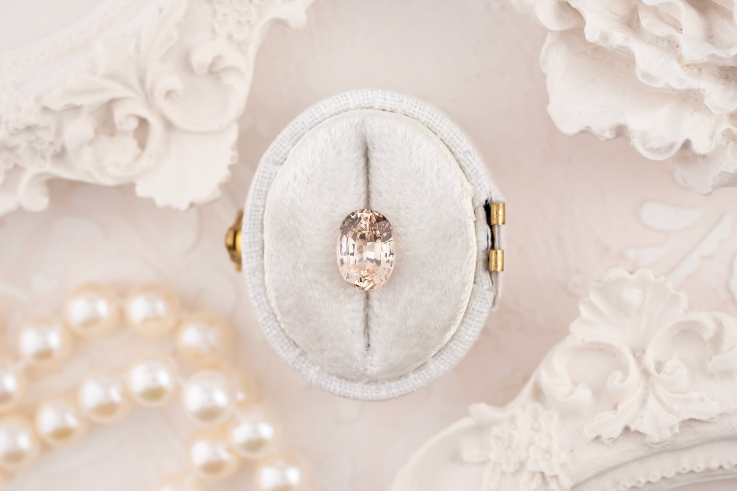 2.09 CT Oval Golden Apricot Sapphire - Lavender Creek Gems 