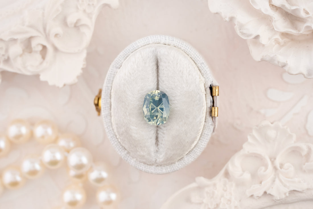 2.16 CT Cushion Cut Opalescent Blue/Teal Sapphire - Lavender Creek Gems 