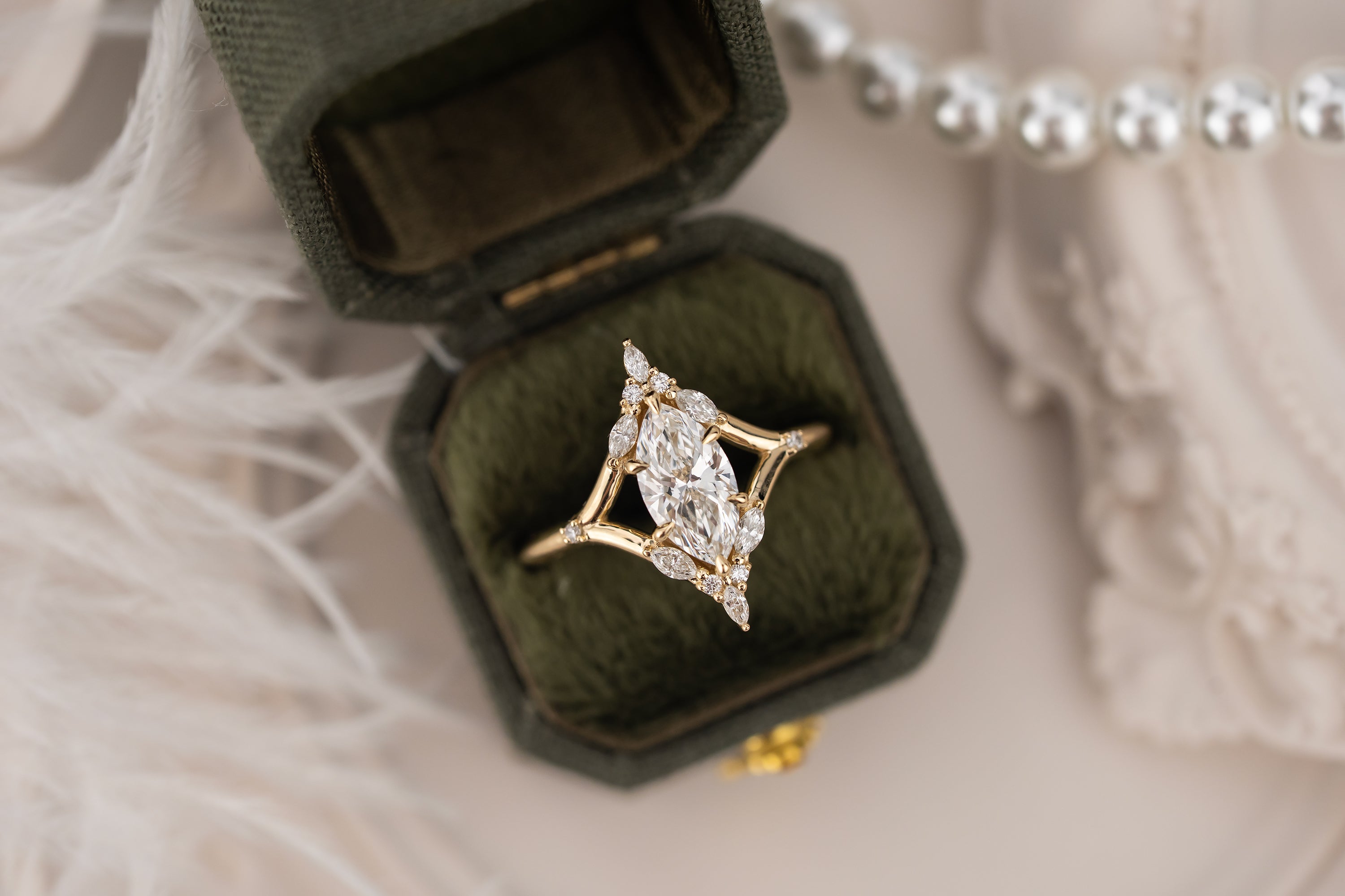 The Croia Ring | 1 CT Marquise Diamond