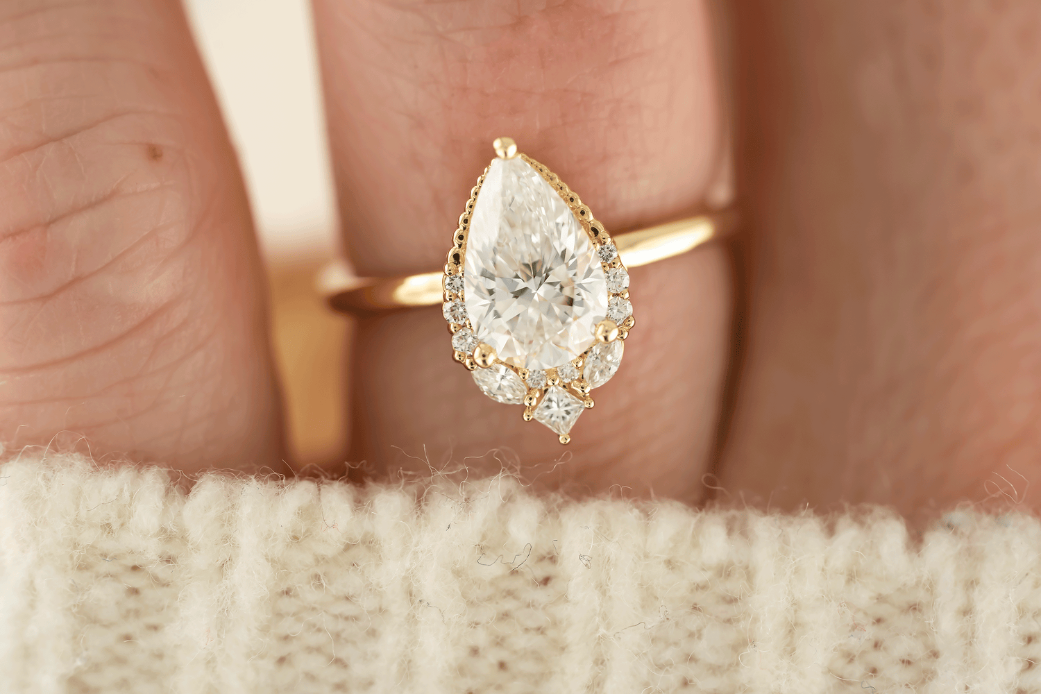 The Charlotte Ring | Pear Diamond