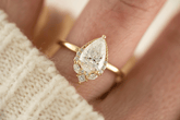 The Charlotte Ring | Pear Diamond - Lavender Creek Gems 