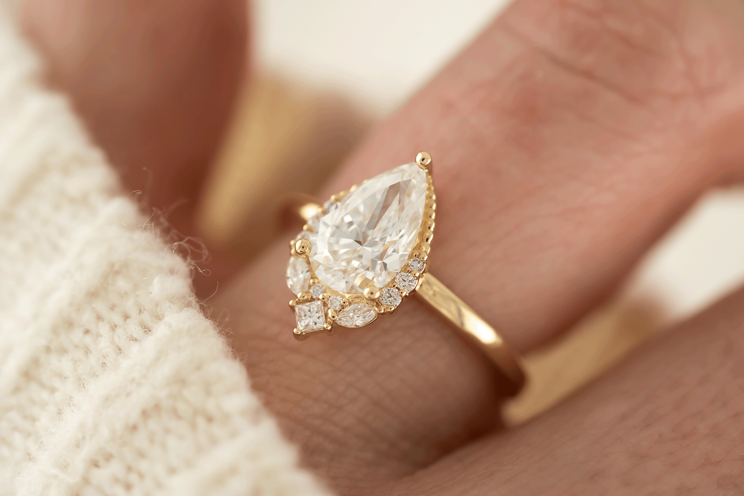 The Charlotte Ring | Pear Diamond