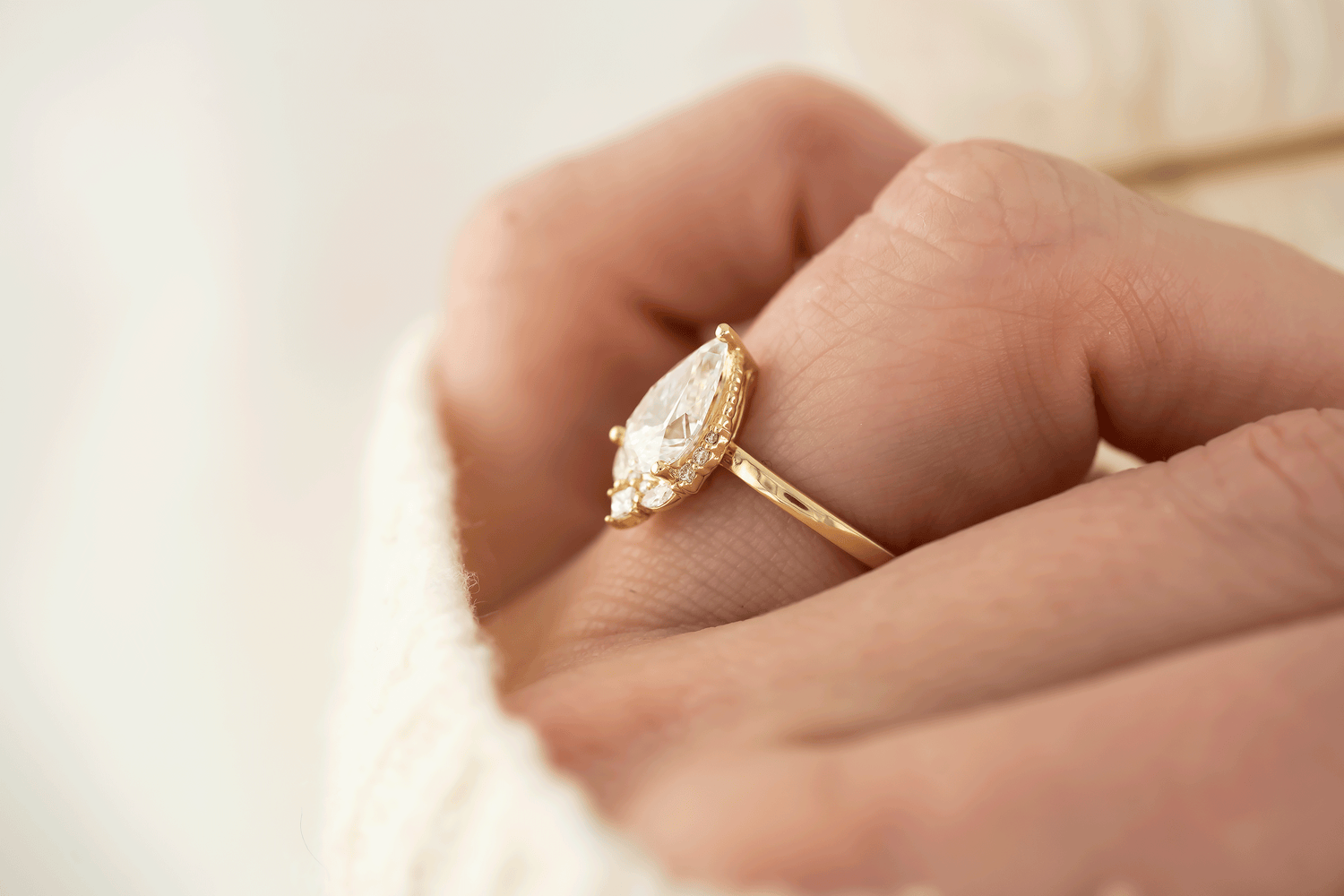 The Charlotte Ring | Pear Diamond