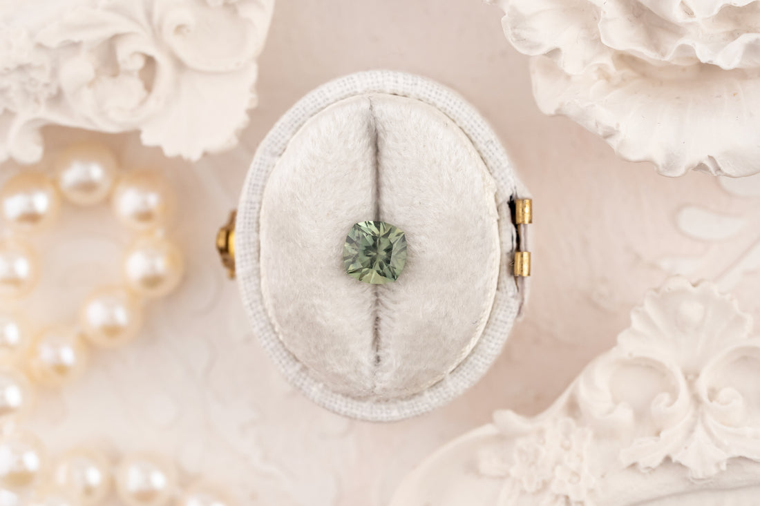 1.1 CT Cushion Teal/Blue Montana Sapphire - Lavender Creek Gems 