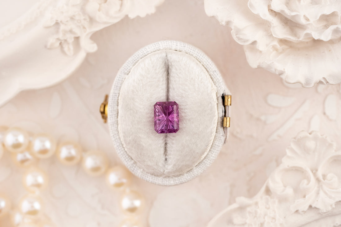 1.67 CT Rectangular Starbrite™ Cut Pink Sapphire - GIA Certified - Lavender Creek Gems 