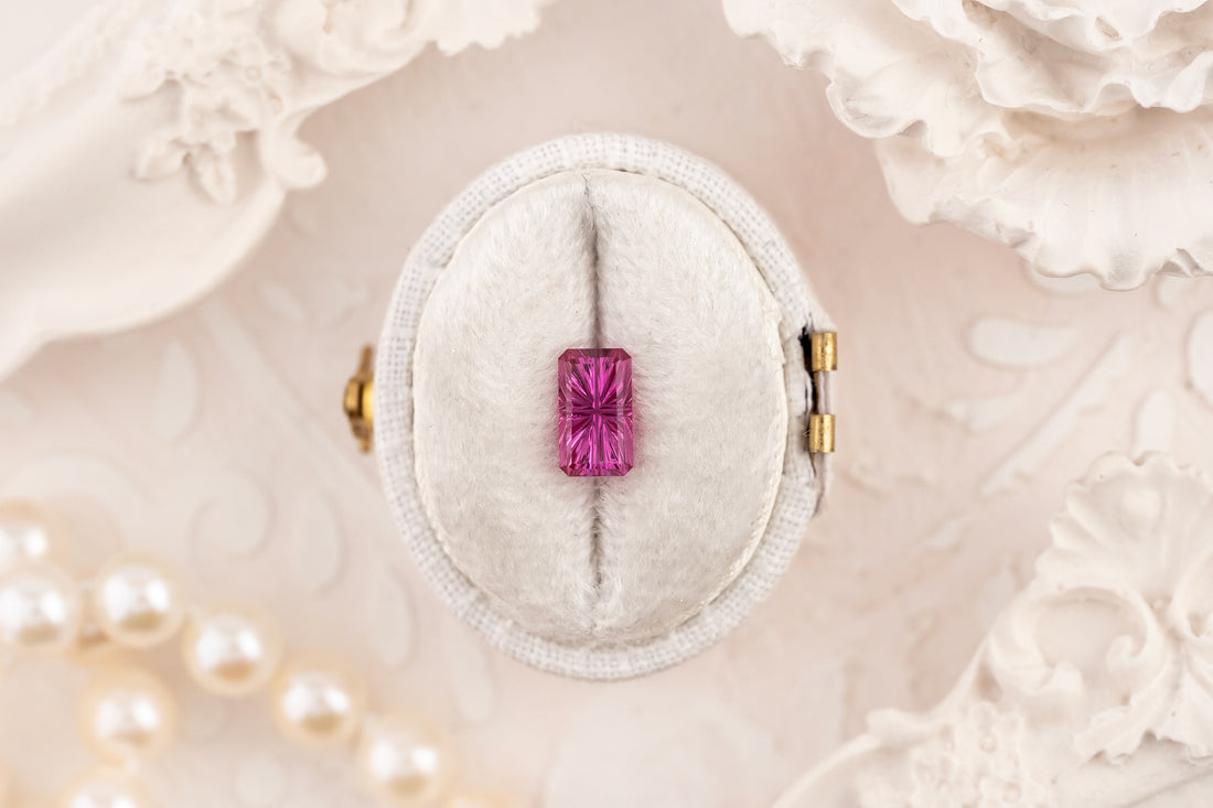 1.36 CT Rectangular Starbrite™ Cut Pink Sapphire - Lavender Creek Gems 