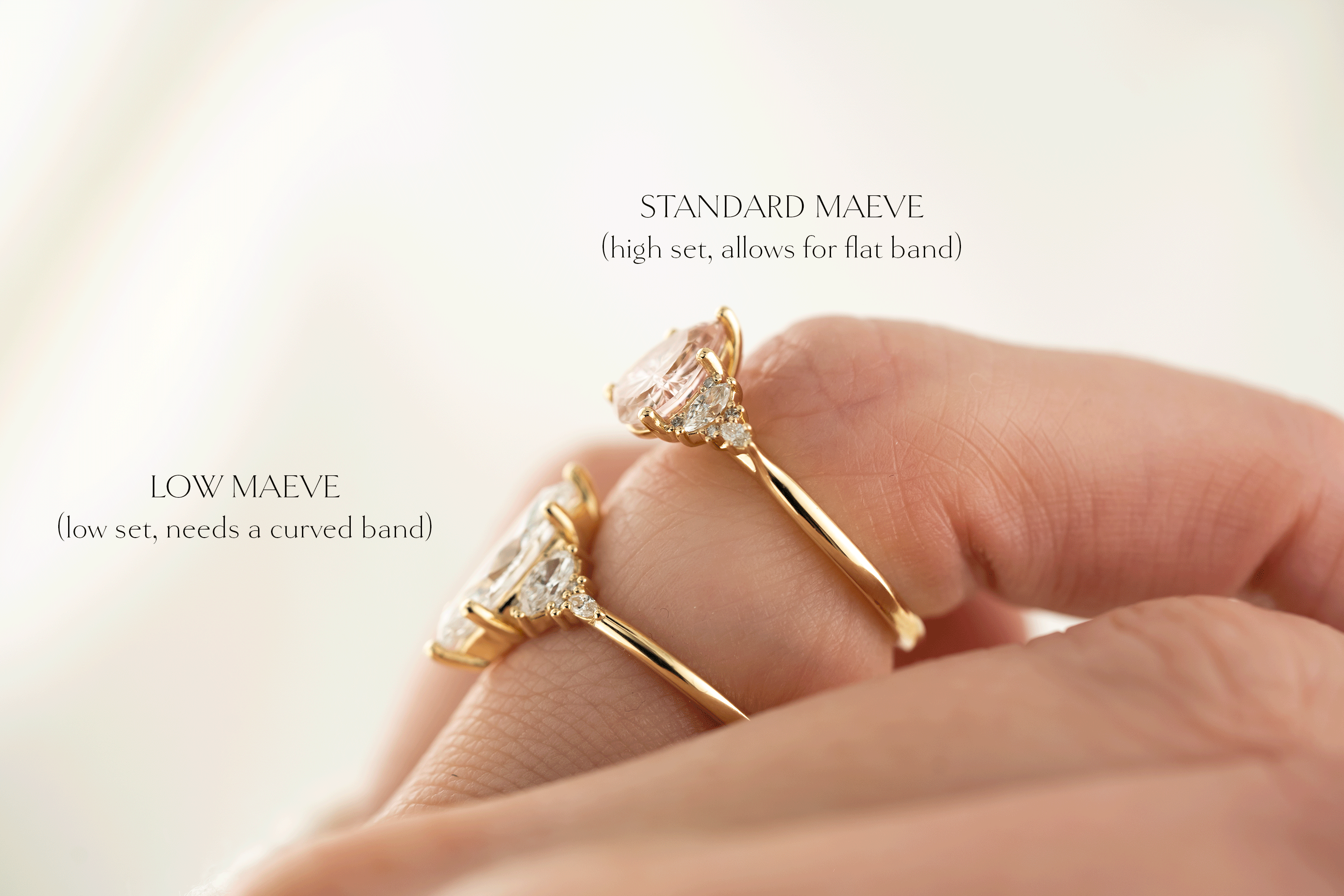 The Low Maeve Ring | Oval Diamond - Lavender Creek Gems 