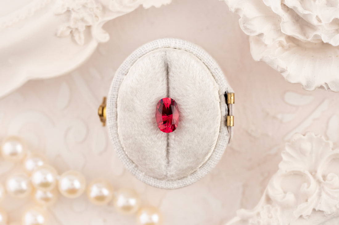 1.24 CT Fancy Oval Cut Red Spinel - Lavender Creek Gems 