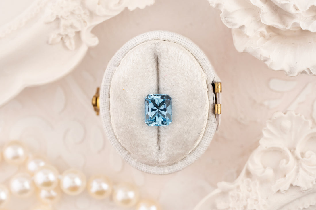 1.26 CT Radiant Cut Aquamarine - Lavender Creek Gems 