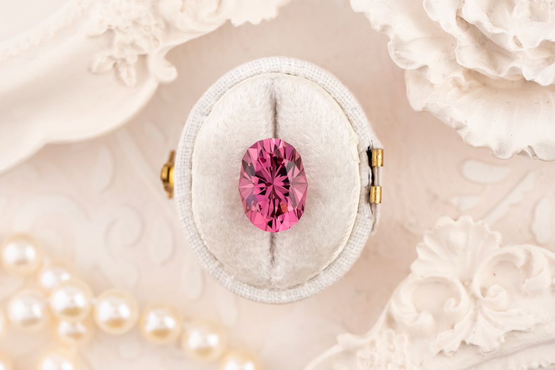 6.37 CT Fancy Oval Cut Rose Pink Mahenge Garnet - Lavender Creek Gems 