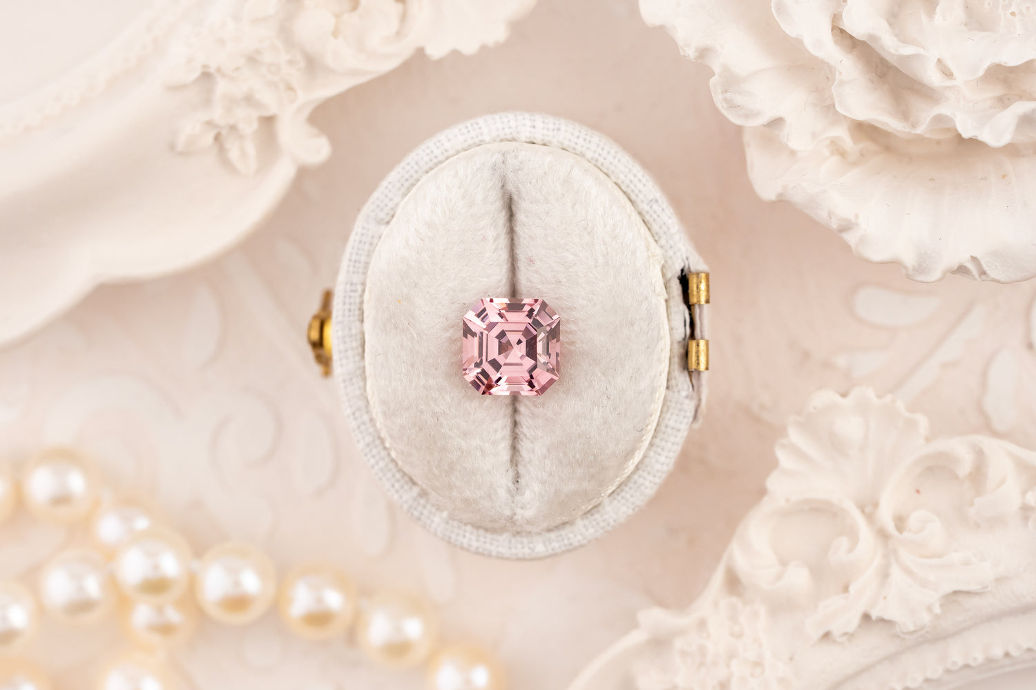 2.27 CT Asscher Cut Pink Malaya Garnet - Lavender Creek Gems 