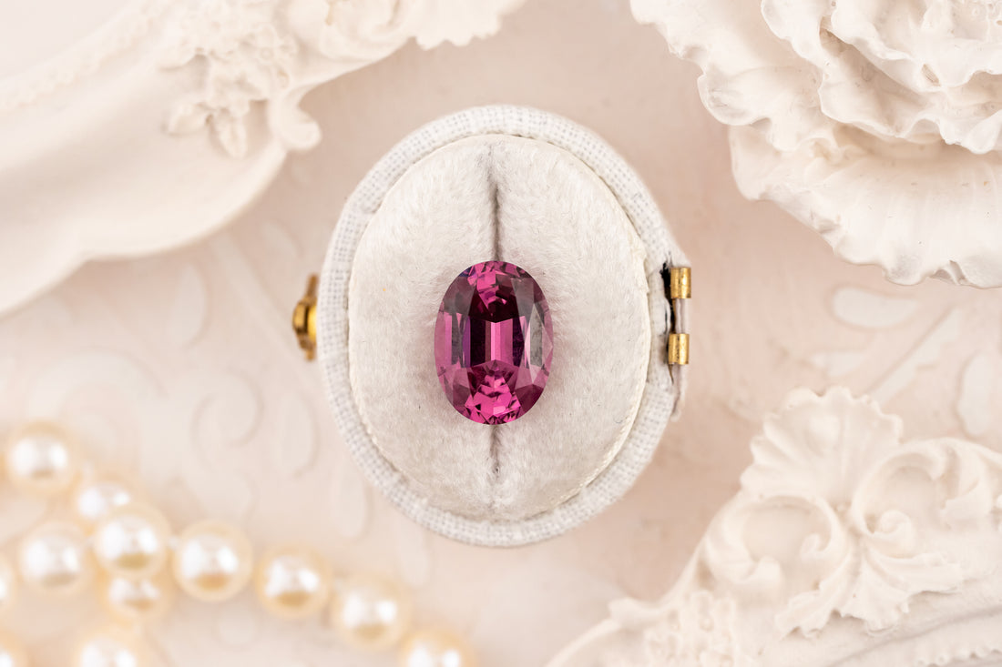 5.11 CT Oval Cut Rose Pink Malaya Garnet - Lavender Creek Gems 