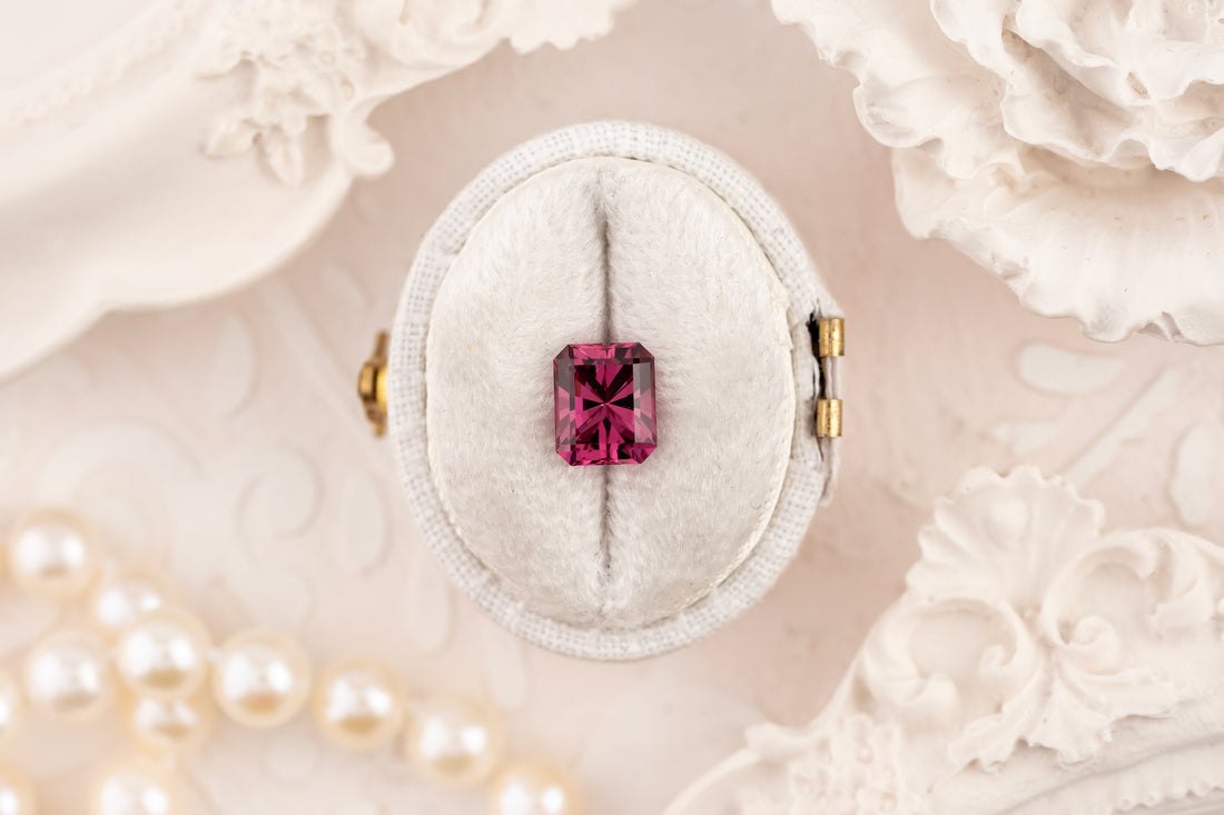 1.79 CT Radiant Cut Rose Pink Garnet - Lavender Creek Gems 