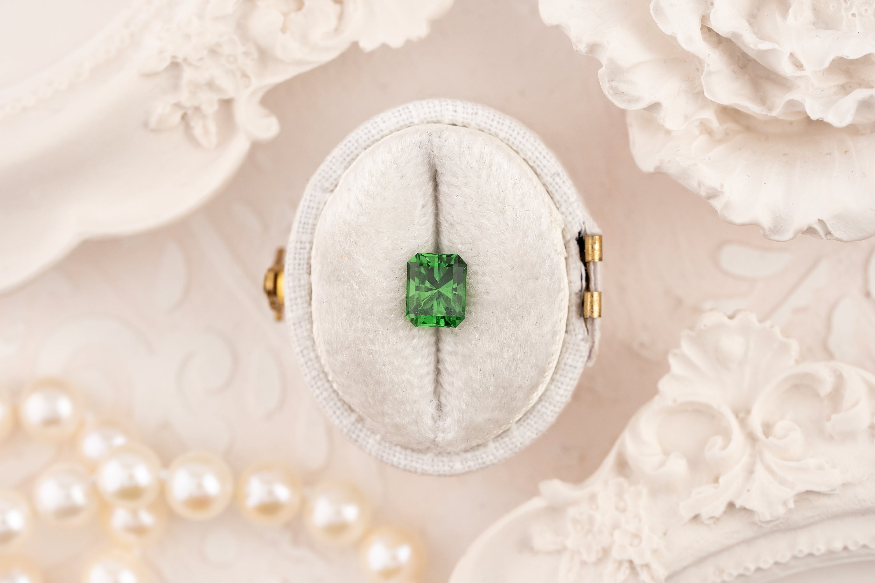 1.07 CT Radiant Cut Tsavorite Garnet - Lavender Creek Gems 