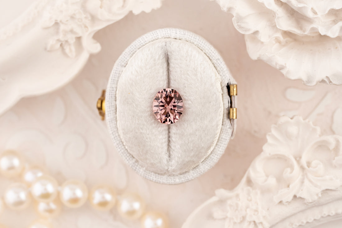 1.52 CT Oval Cut Pink Malaya Garnet - Lavender Creek Gems 