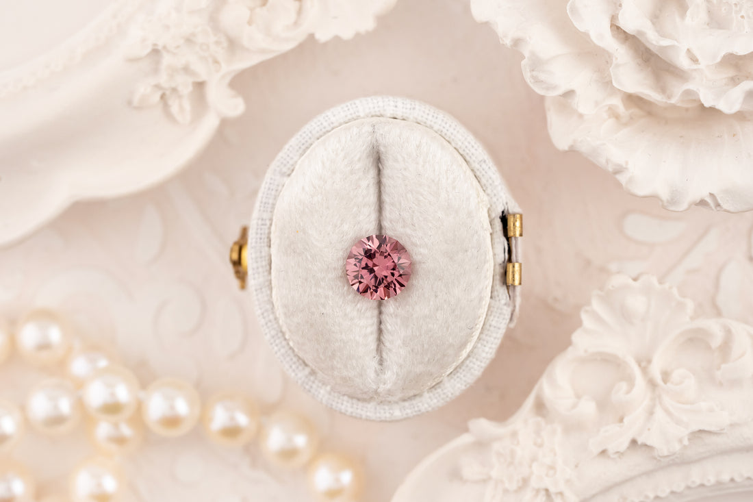 1.26 CT Round Cut Pink Malaya Garnet - Lavender Creek Gems 