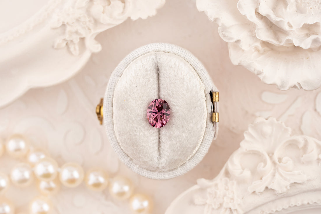 1.15 CT Oval Cut Pink Malaya Garnet - Lavender Creek Gems 