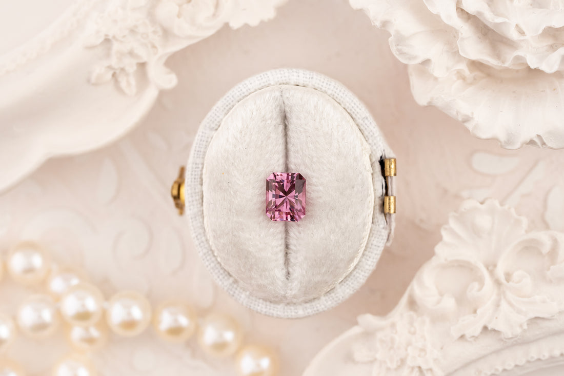 1.24 CT Radiant Cut Rose Pink Malaya Garnet - Lavender Creek Gems 