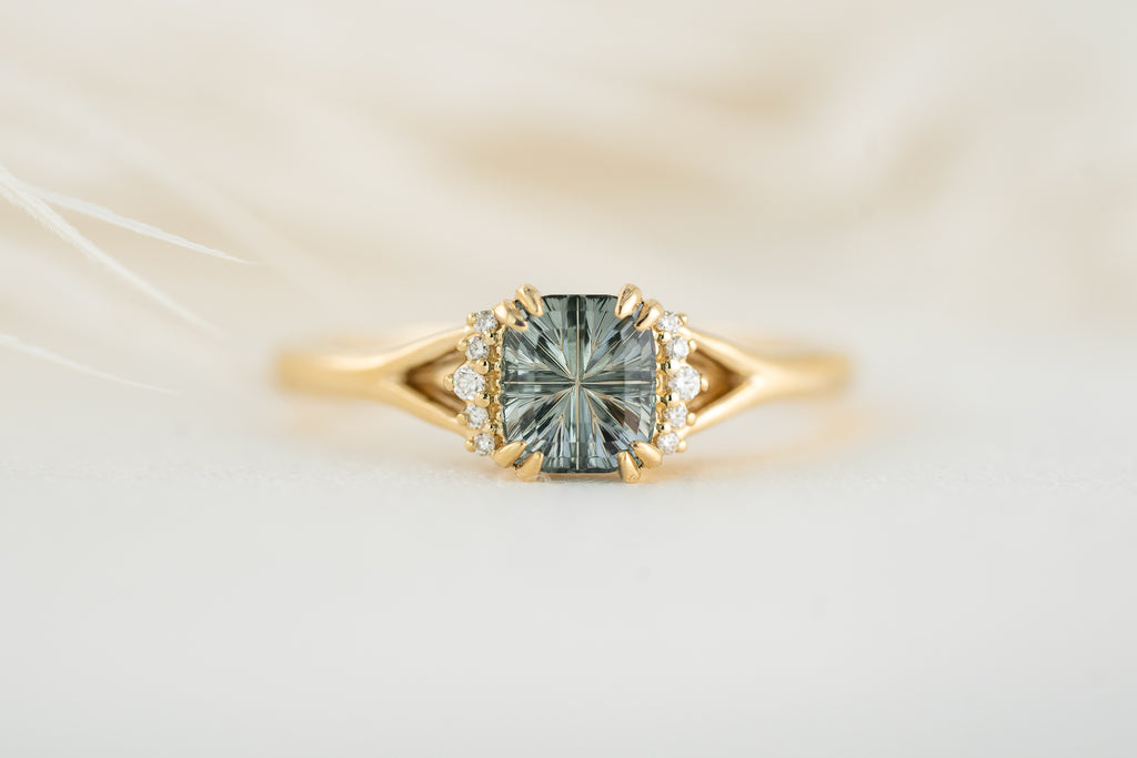 The Serendipity Ring | 1.05 CT Cushion Starbrite™ Montana Sapphire - Lavender Creek Gems 