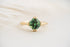 The Thalassa Ring - 2.1 CT Square Radiant Green Tourmaline - Lavender Creek Gems 