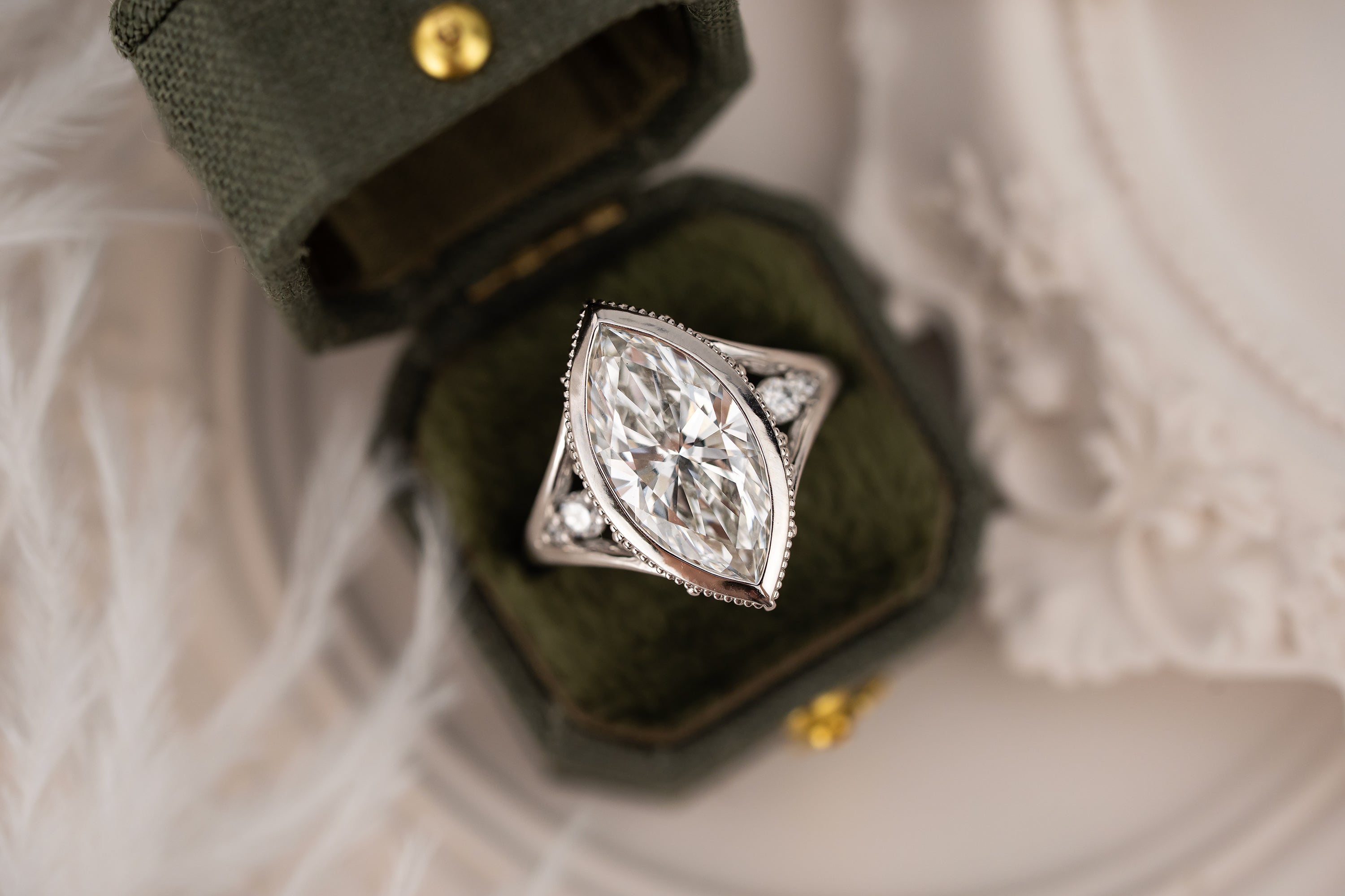 The Sitara Ring | 4.28 CT Marquise Diamond