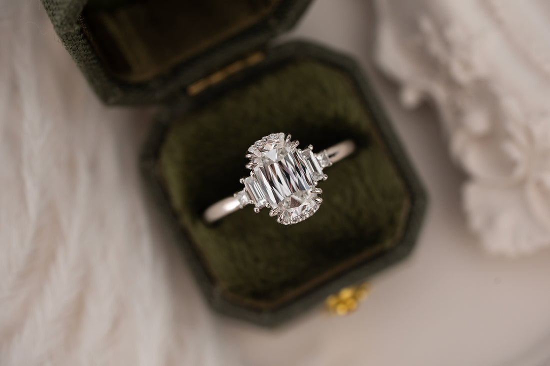 The Sura Ring | 1.59 CT Scissor Cushion Diamond