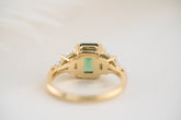 The Vada Ring | 2.2 CT Emerald Cut Green Tourmaline - Lavender Creek Gems 