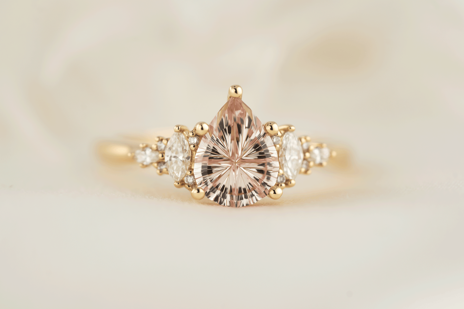 The Maeve Ring | 1.4 CT Pear Starbrite™ Pink Sapphire