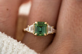 The Vada Ring | 2.2 CT Emerald Cut Green Tourmaline - Lavender Creek Gems 